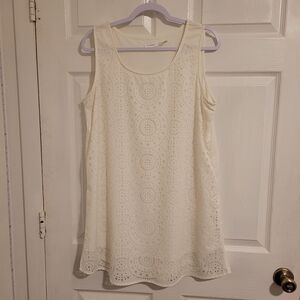Blu pepper open hole geo design dress